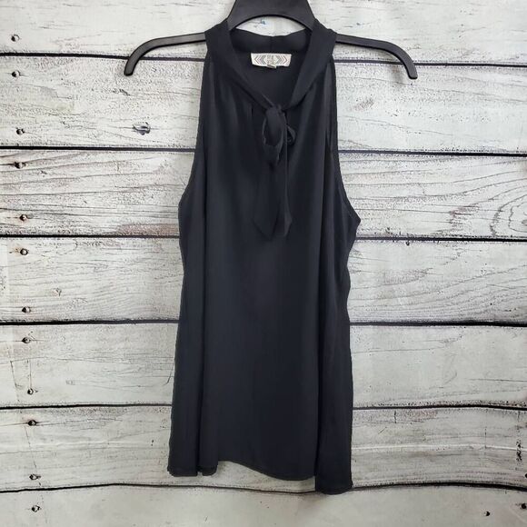 Pink Rose Medium Black Sleeveless Top - Picture 1 of 7